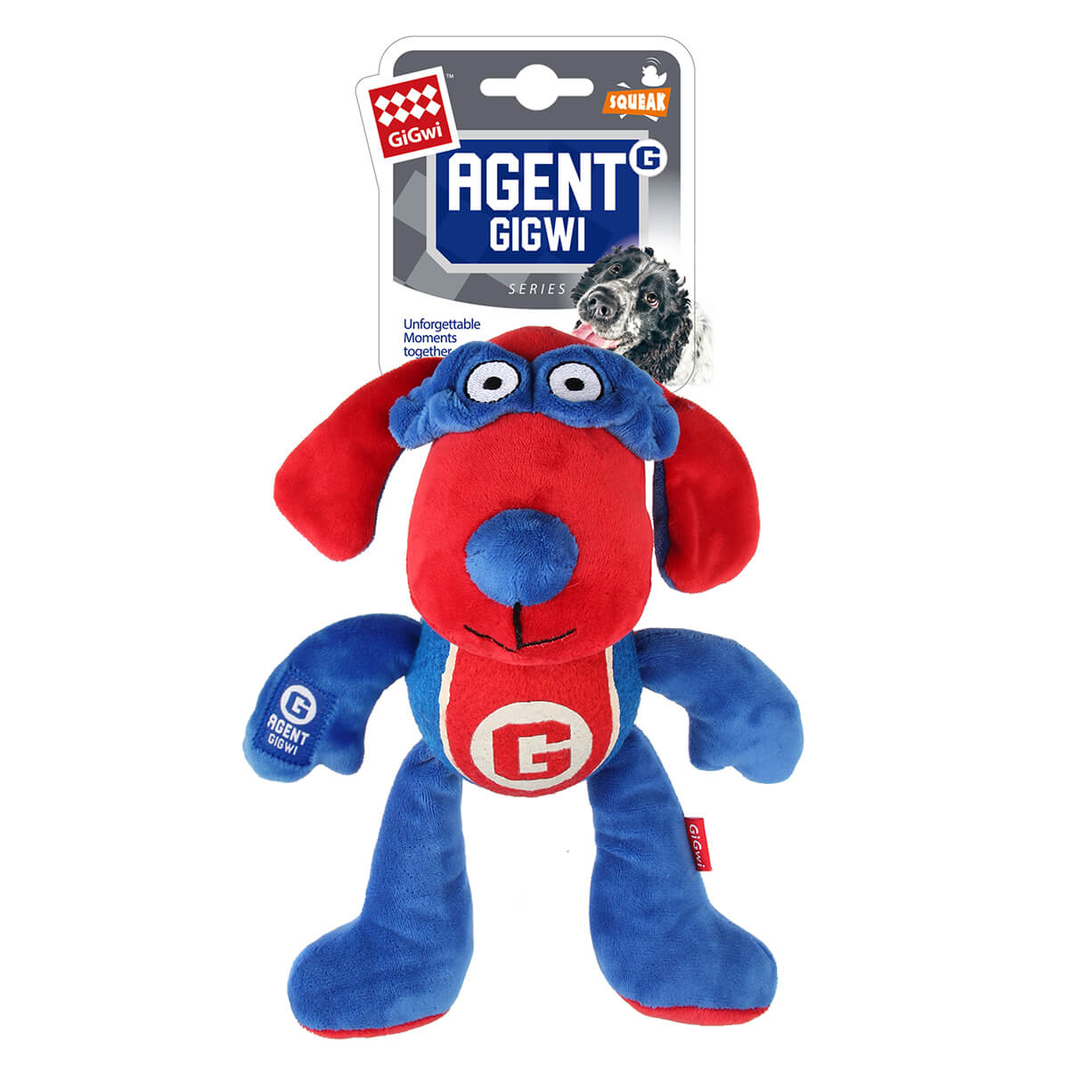 GiGwi Agent Dog Plush And Tennis Ball With Squeaker - Pet And Farm