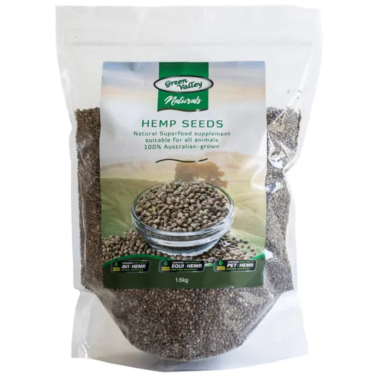 Green Valley Naturals Whole Hemp Seeds - 1.5kg - Pet And Farm