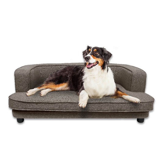 Pet Basic Pet Sofa Bed Stylish Luxurious Sturdy Washable Fabric Brown 98cm - Pet And Farm