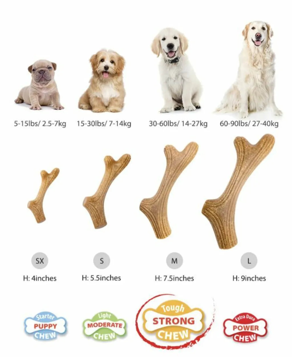 Gigwi Wooden Antler Dog Chew Toy - Pet And Farm