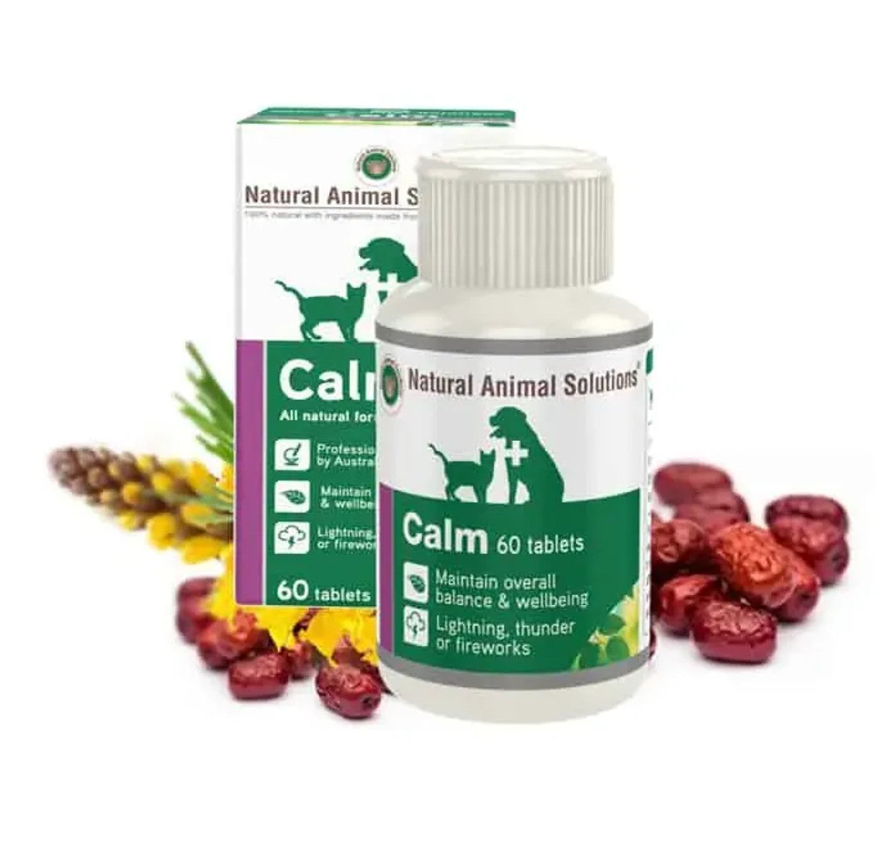 Natural Animal Solutions Calm For Dogs And Cats Tablets - Pet And Farm
