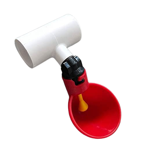 PVC Tee Fitting Threaded Red Chicken Nipples - Pet And Farm