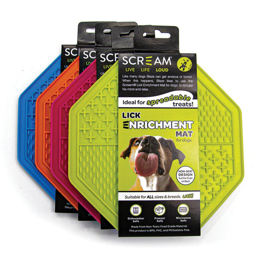 Scream LICK ENRICHMENT MAT SUCTION BASE - OCTAGON - Pet And Farm