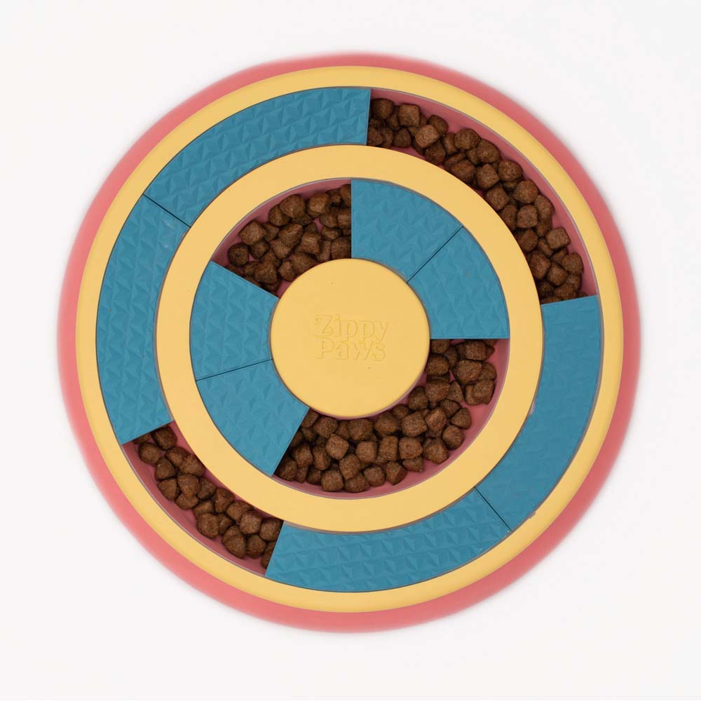 ZippyPaws Smarty Paws Puzzler Feeder Bowl Wagging Wheel - Pet And Farm