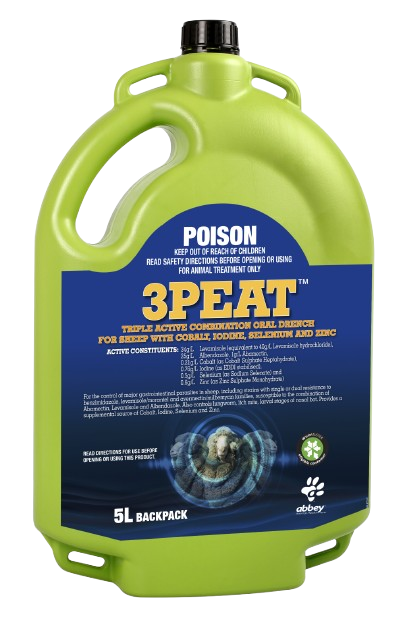 3PEAT Triple Active Combination Oral Drench for Sheep 10L - Pet And Farm