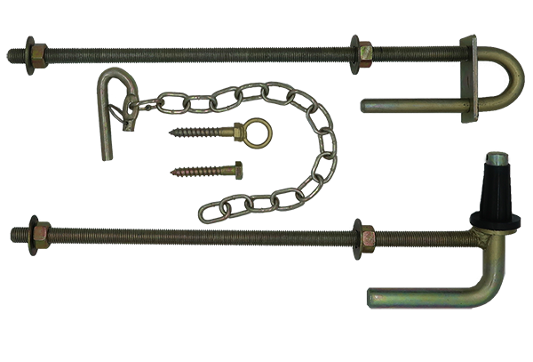300mm Through Post Gate Hinge Set - Pet And Farm