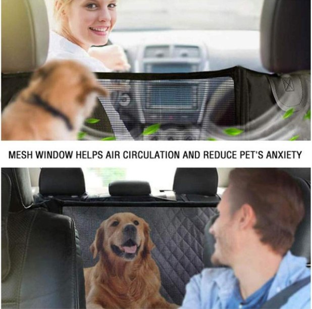 Hammock Style Foldable Portable Car Back Seat Cover For Dog - Pet And Farm