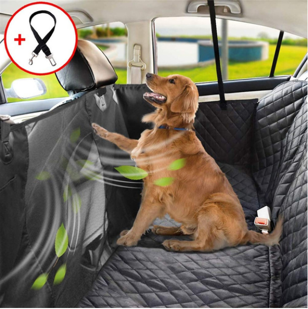 Hammock Style Foldable Portable Car Back Seat Cover For Dog - Pet And Farm