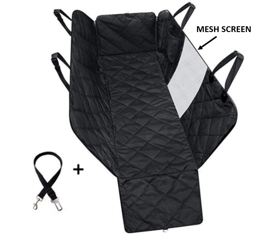 Hammock Style Foldable Portable Car Back Seat Cover For Dog - Pet And Farm