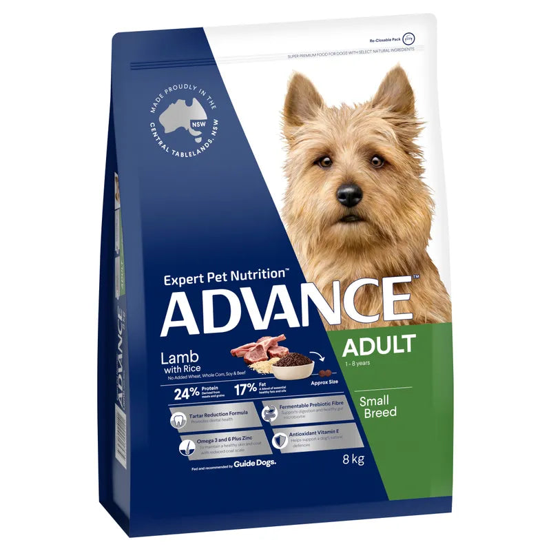 Advance Toy/Small Breed Turkey with Rice Adult Dog Dry Food 8kg - Pet And Farm