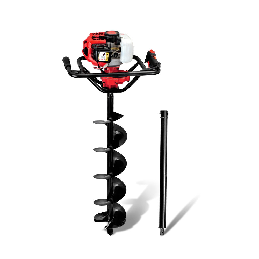 Giantz 92CC Petrol Post Hole Digger Drill Borer Fence Extension Auger Bits - Pet And Farm