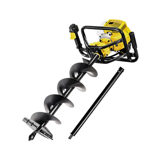 Giantz Post Hole Digger 200mm Petrol Drill Auger Extension Bits - Pet And Farm