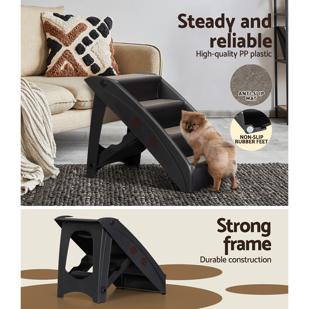 i.Pet Dog Ramp For Bed Sofa Car Pet Steps Stairs Ladder Indoor Foldable Portable - Pet And Farm