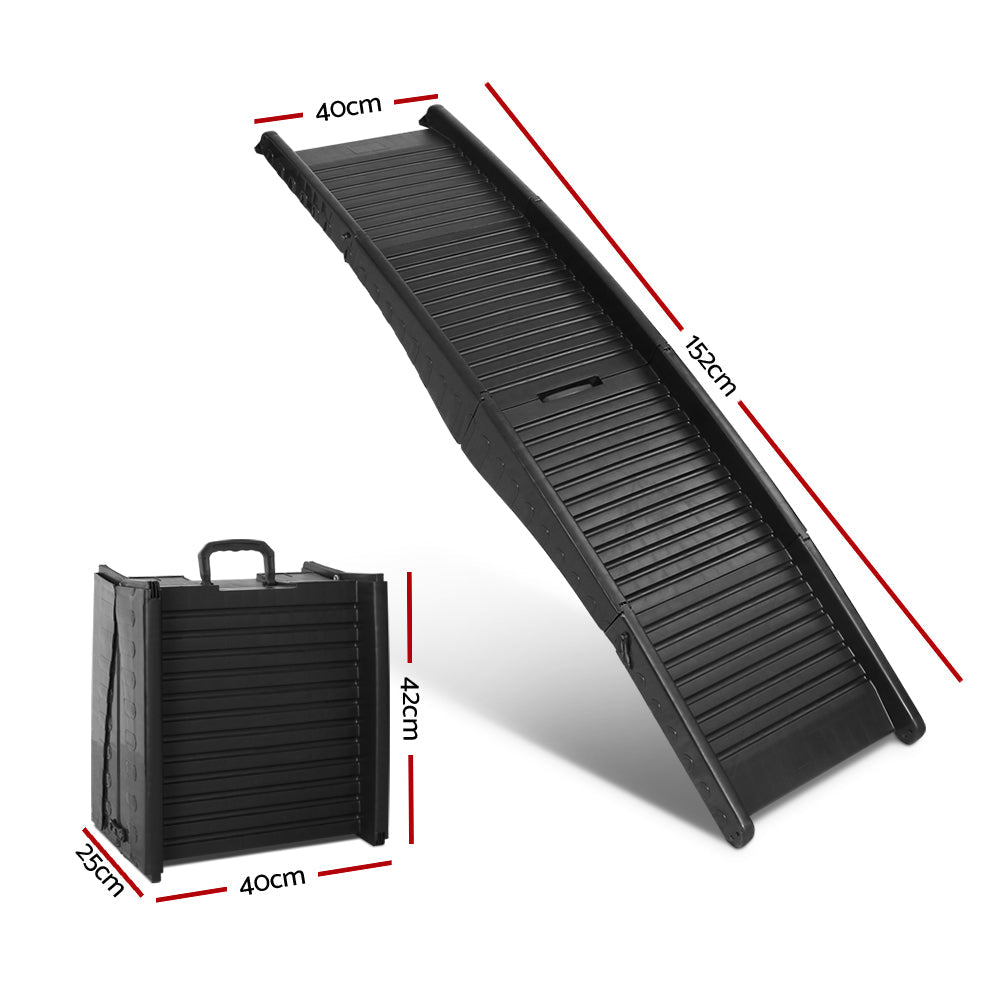 i.Pet Portable Folding Pet Ramp for Cars - Black - Pet And Farm