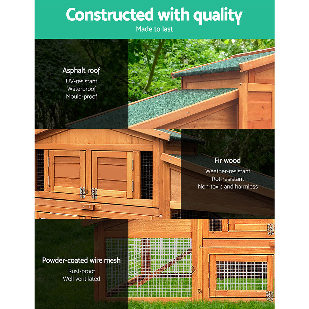 Gardeon 2 Storey Wooden Hutch - Pet And Farm