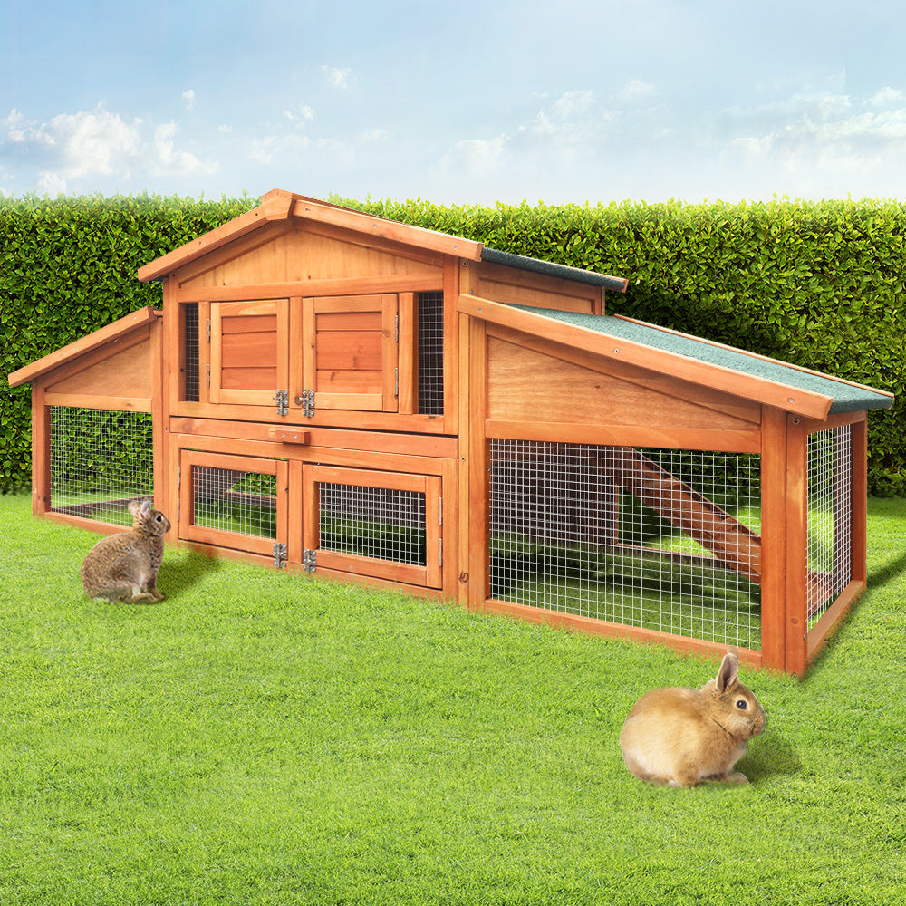 Gardeon 2 Storey Wooden Hutch - Pet And Farm