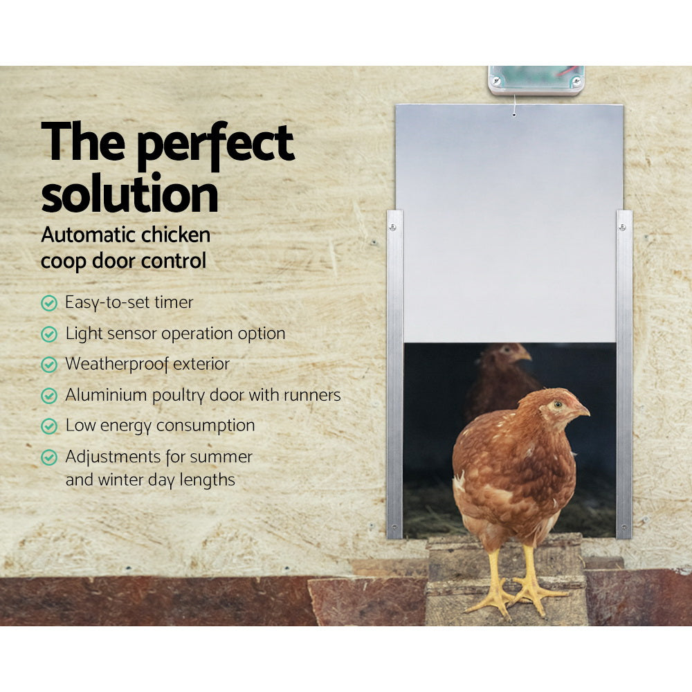 Giantz Automatic Chicken Coop Door Opener Cage Closer - Pet And Farm