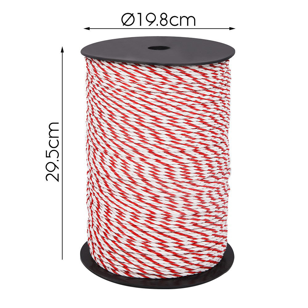 Giantz 1000M Electric Fence Wire Tape Poly Stainless Steel Temporary Fencing Kit - Pet And Farm