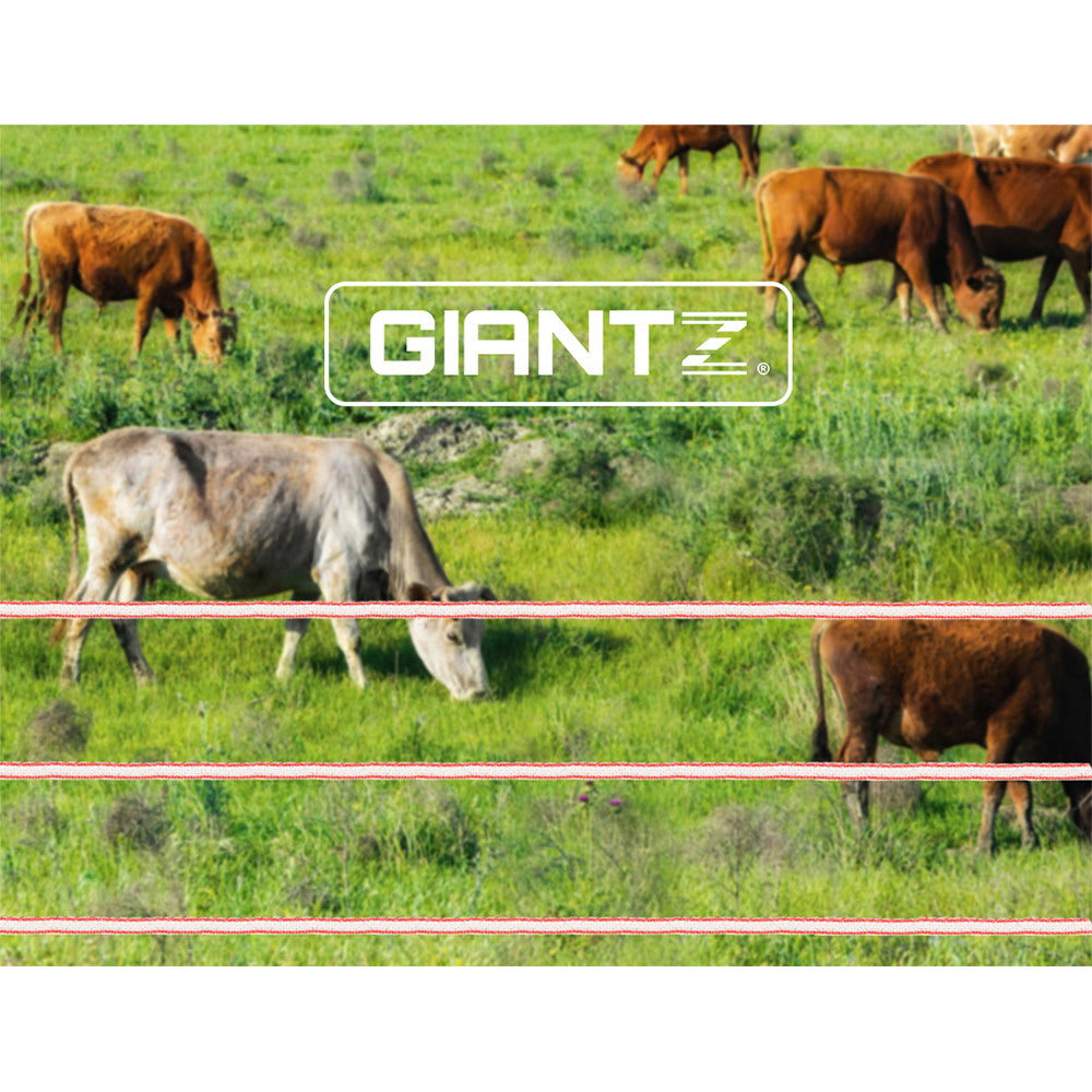 Giantz 1200M Electric Fence Wire Tape Poly Stainless Steel Temporary Fencing Kit - Pet And Farm
