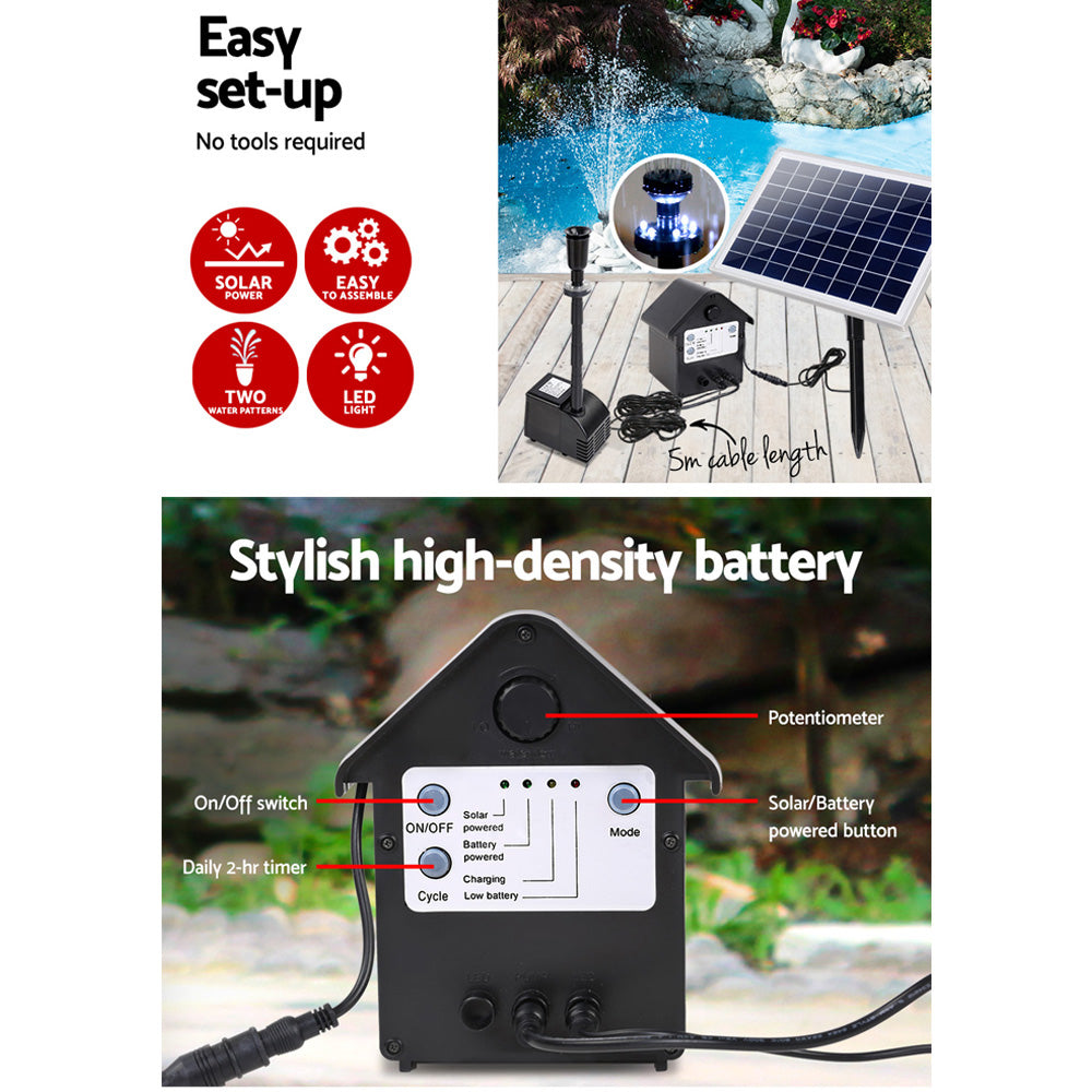 Gardeon Solar Powered Water Pond Pump 60W - Pet And Farm