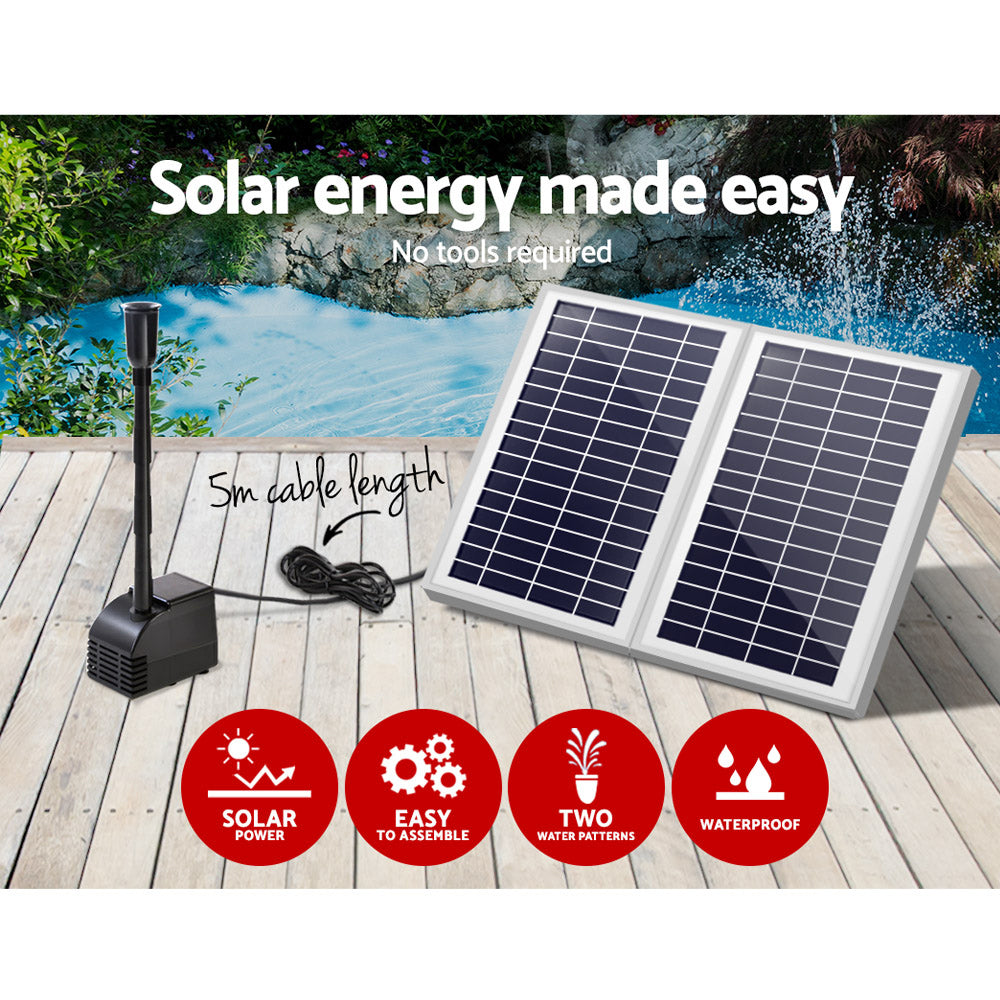 Gardeon 110W Solar Powered Water Pond Pump Outdoor Submersible Fountains - Pet And Farm