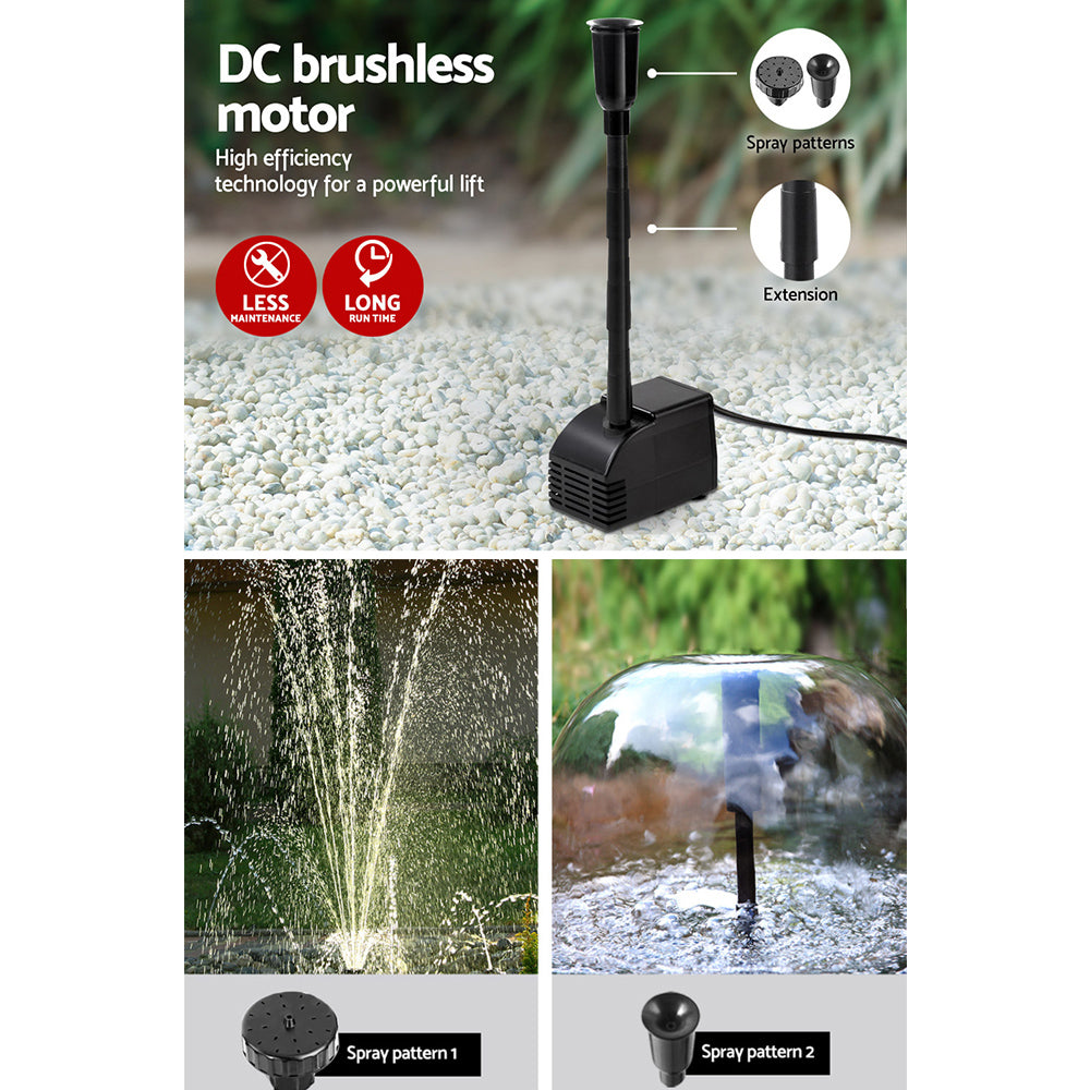 Gardeon 110W Solar Powered Water Pond Pump Outdoor Submersible Fountains - Pet And Farm