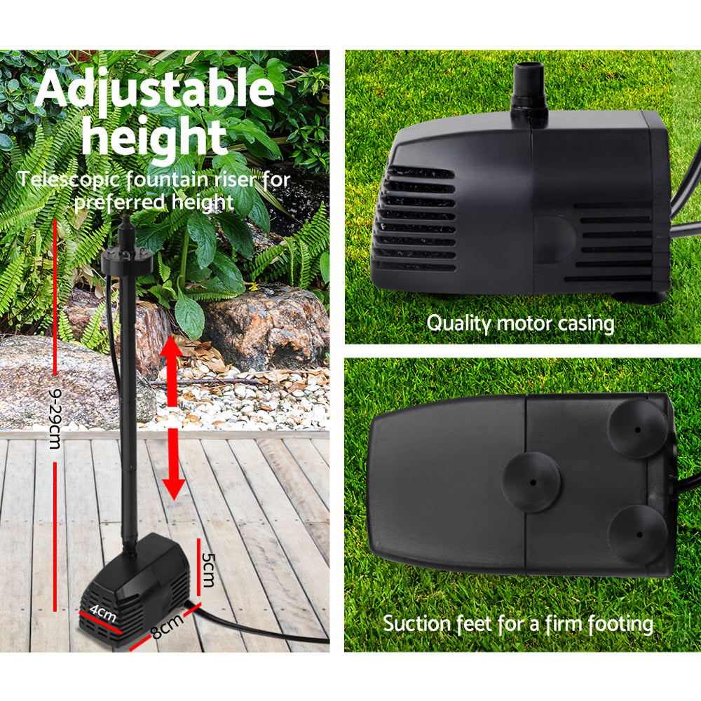 Gardeon Solar Pond Pump Pool Fountain Battery Garden Outdoor Submersible Kit 4FT - Pet And Farm