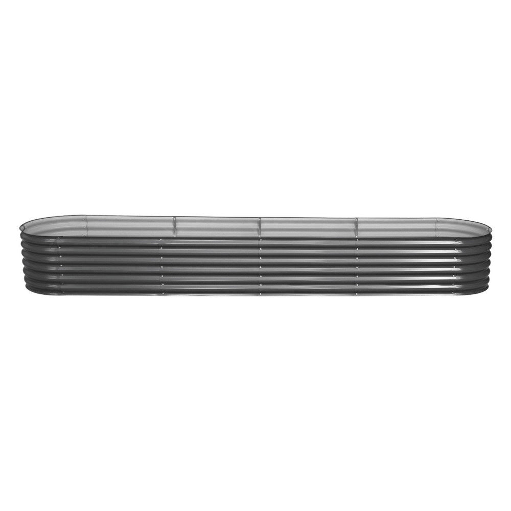 Green Fingers Garden Bed 320X80X42cm Oval Planter Box Raised Container Galvanised - Pet And Farm