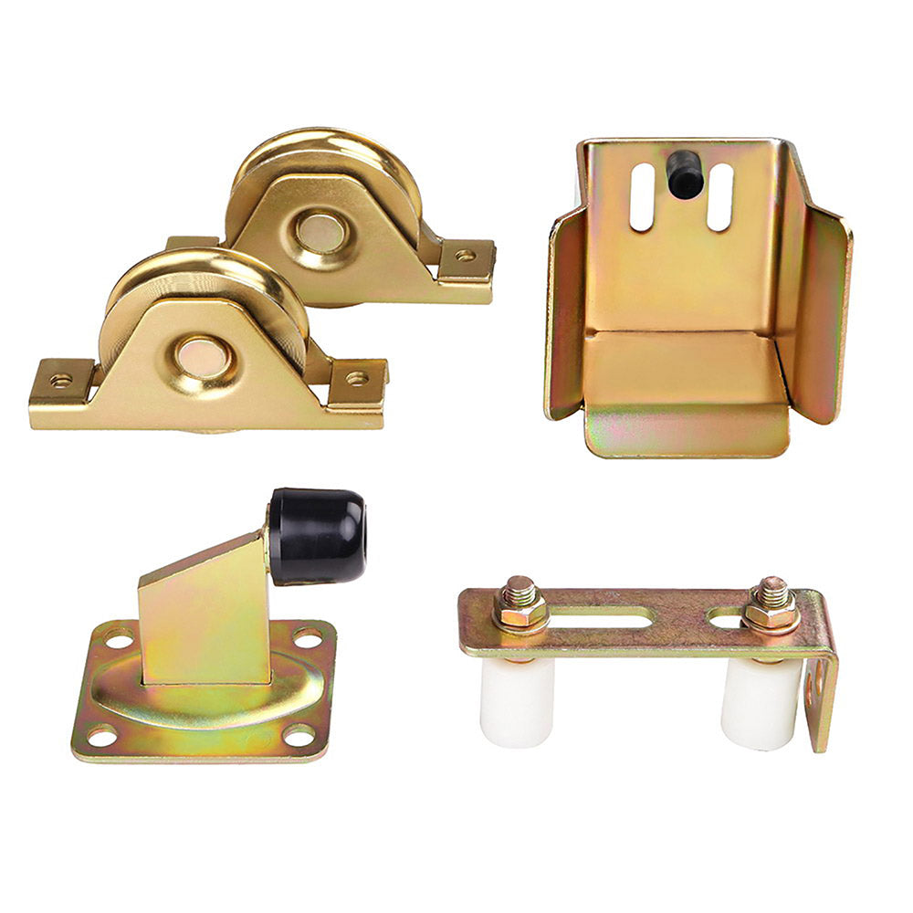 LockMaster Roller Guide Gate Opener Track Stopper Sliding Hardware Accessories Kit - Pet And Farm