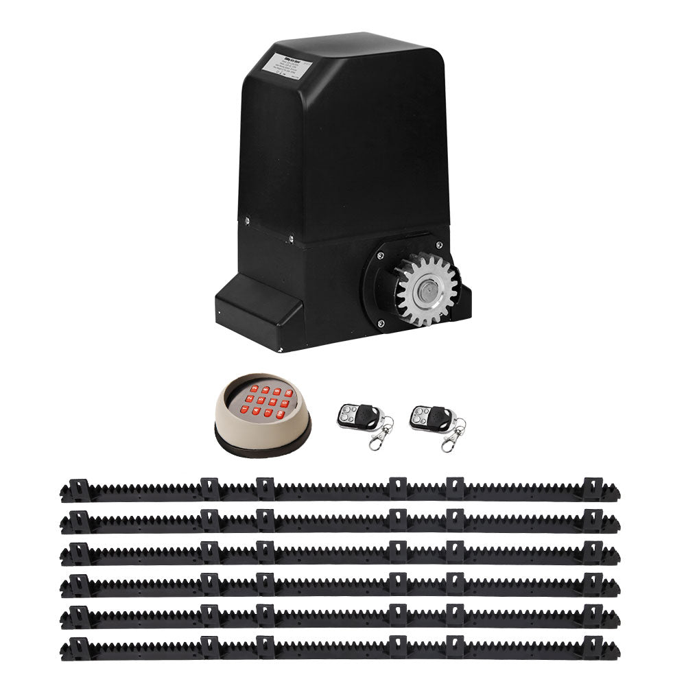 Auto Electric Sliding Gate Opener 1000KG Keypad 6M Rails - Pet And Farm
