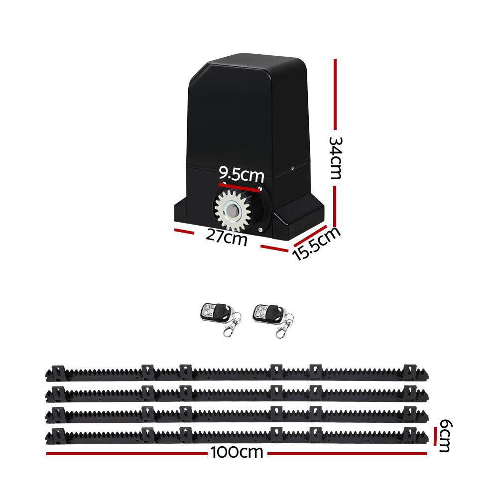 Auto Electric Sliding Gate Opener 1000KG 4M Rails - Pet And Farm