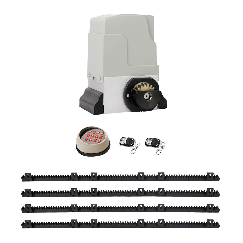 LockMaster Electric Sliding Gate Opener 1800KG With Keypad Remote 4M Rail - Pet And Farm
