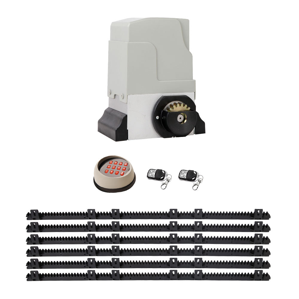LockMaster Electric Sliding Gate Opener 1800KG With Keypad Remote 6M Rail - Pet And Farm