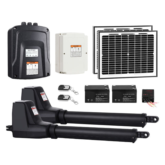 LockMaster Swing Gate Opener Auto 20W Solar Power Electric Remote Control 1000KG - Pet And Farm