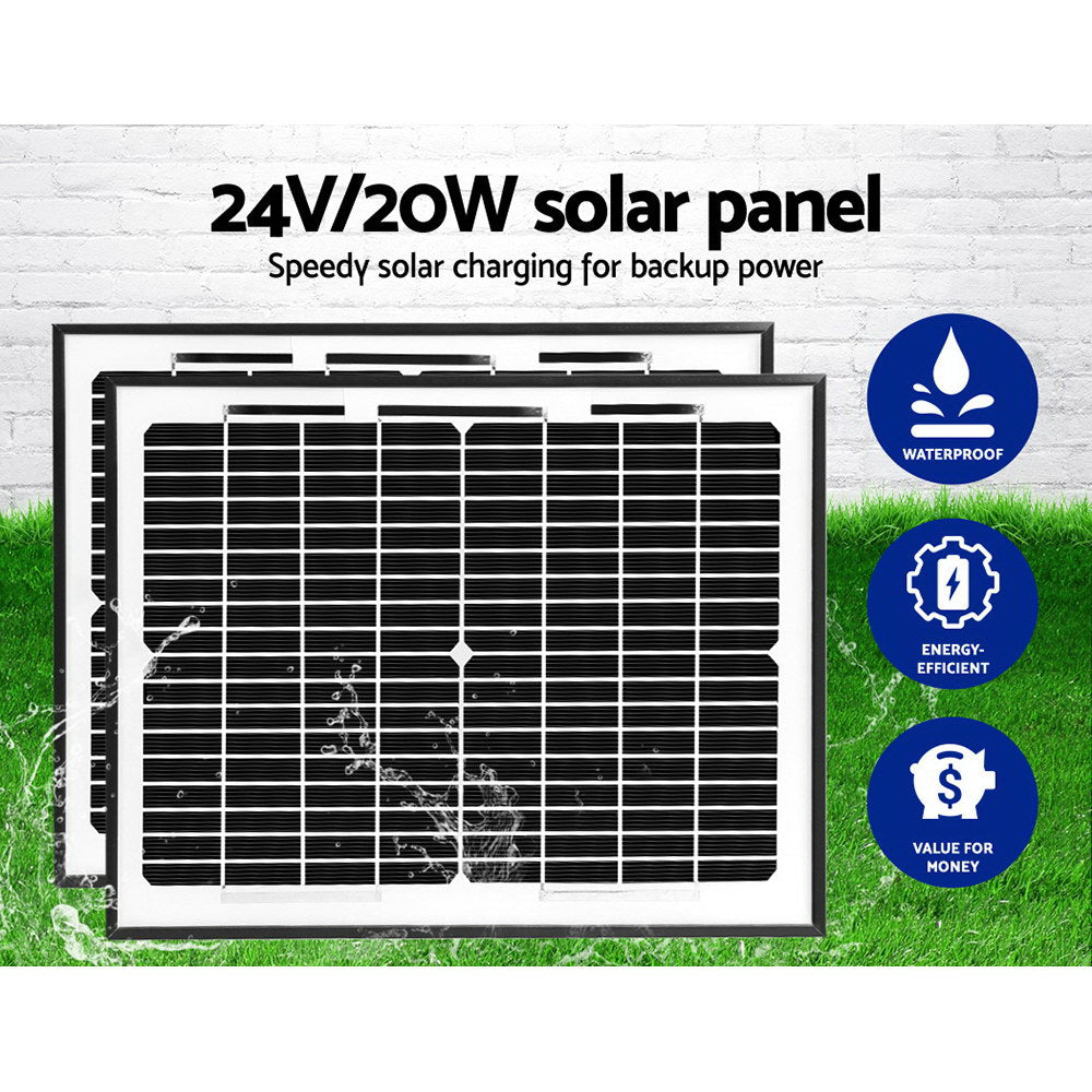 LockMaster Swing Gate Opener Auto 20W Solar Power Electric Remote Control 1000KG - Pet And Farm