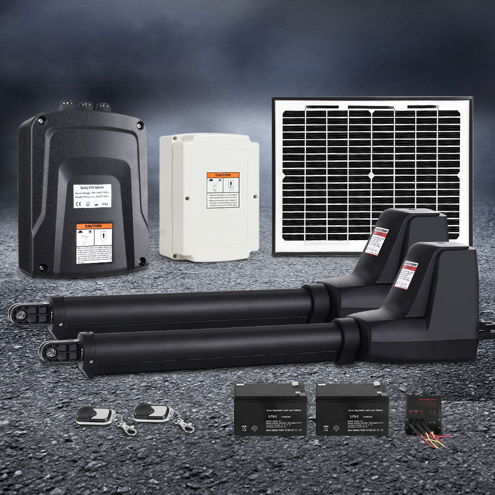 LockMaster Swing Gate Opener Auto 10W Solar Power Electric Remote Control 800KG - Pet And Farm