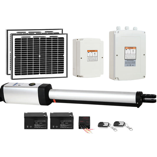 LockMaster 600KG Swing Gate Opener Auto Solar Power Electric Kit Remote Control - Pet And Farm