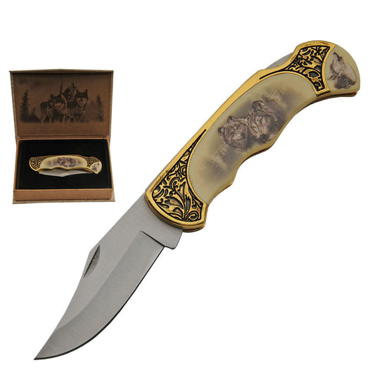 Gold Folding Knife in Gift Box - Pet And Farm