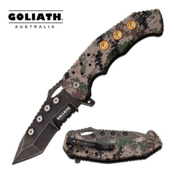 Goliath – Camo Bullet Folding Knife - Pet And Farm