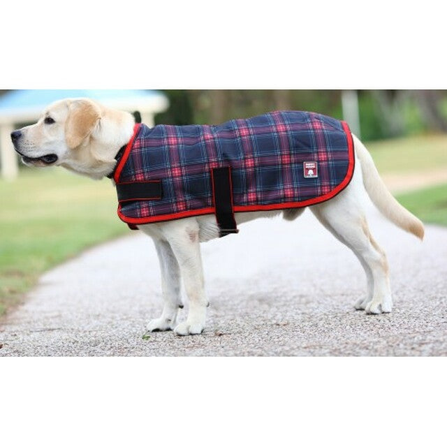 Happy Hound 1200D Dog Coat Red/Black check - Pet And Farm