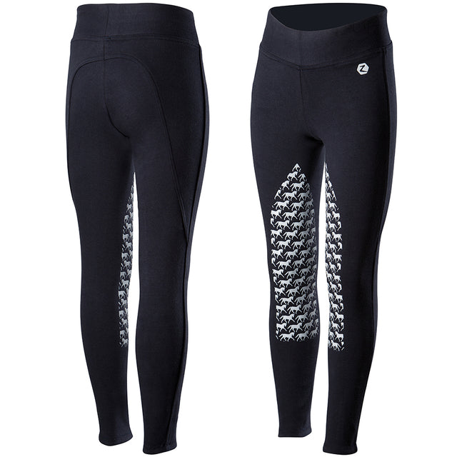 Horze Active Kids Silicone Horse Grip Tights (Breeches) - Pet And Farm