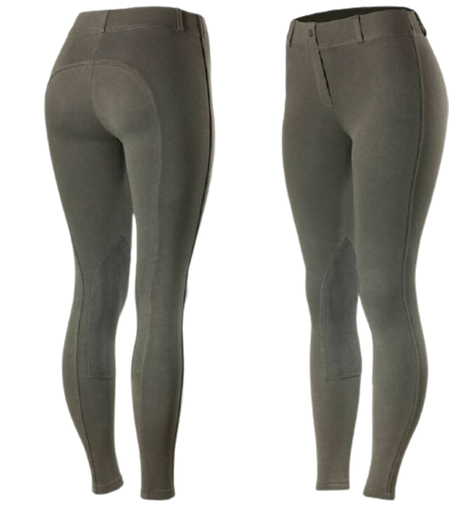 Horze Ella Ladies Pull-On Knee Patch Breeches - Pet And Farm