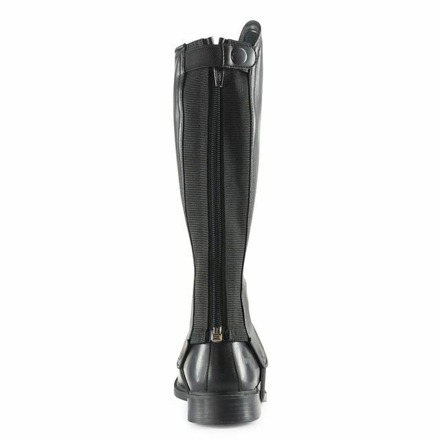Horze Kids PU Bling Leather Chaps (Black) - Pet And Farm