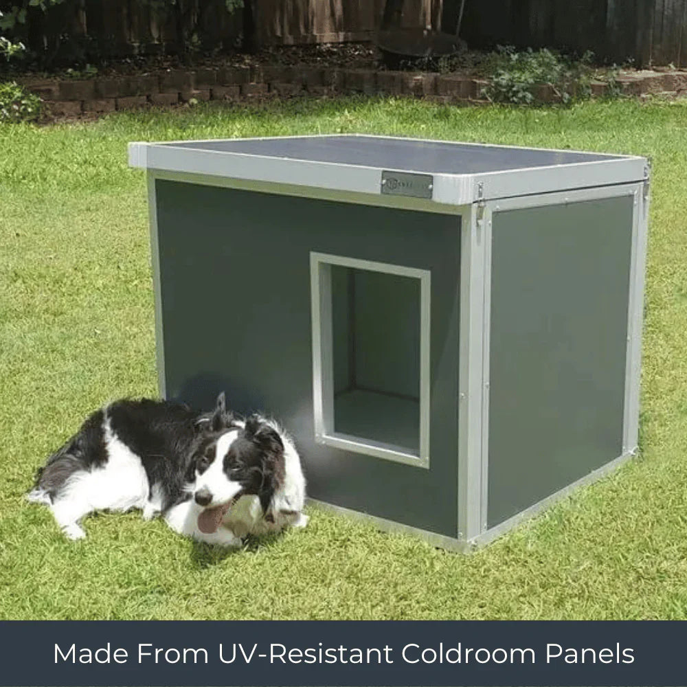 CozyCube Coldroom Panel Insulated Dog House/Kennel GREY - Pet And Farm
