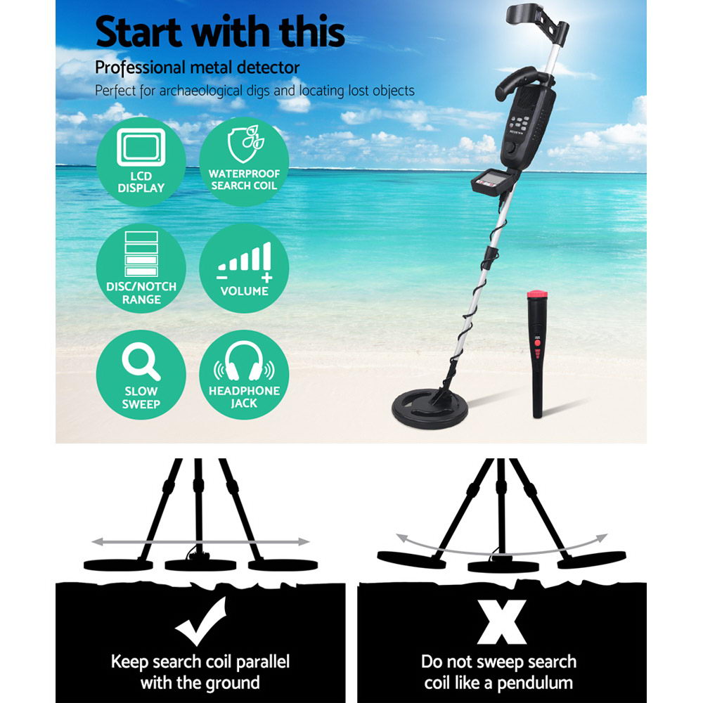 Metal Detector Pinpointer 180MM Deep Sensitive Searching Treasure Gold Hunt - Pet And Farm