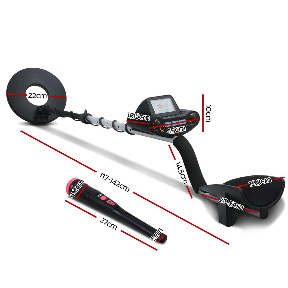 Metal Detector W/Pinpointer Searching Treasure Gold Digger Hunter 250mm - Pet And Farm