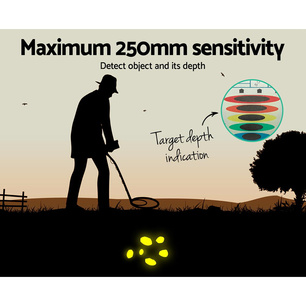 Metal Detector W/Pinpointer Searching Treasure Gold Digger Hunter 250mm - Pet And Farm