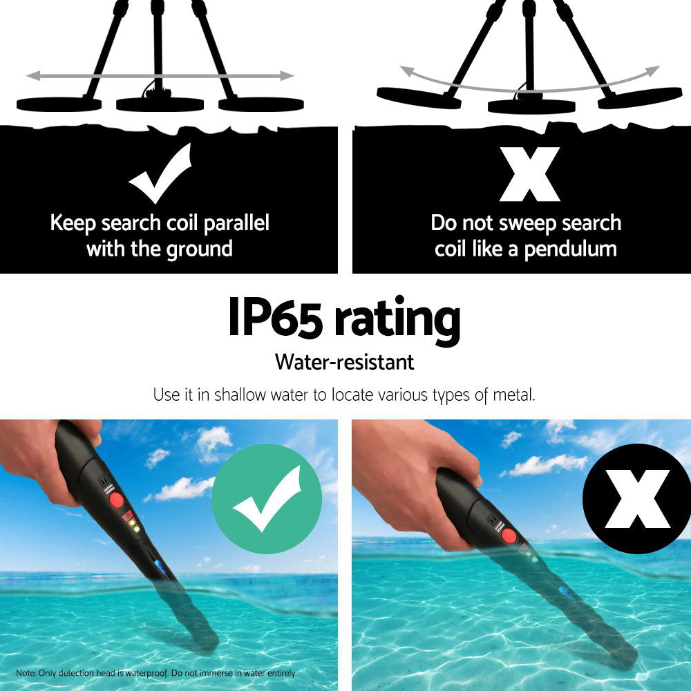 Metal Detector Pinpointer Deep Sensitive Searching Gold Digger Hunter Digger 180MM - Pet And Farm