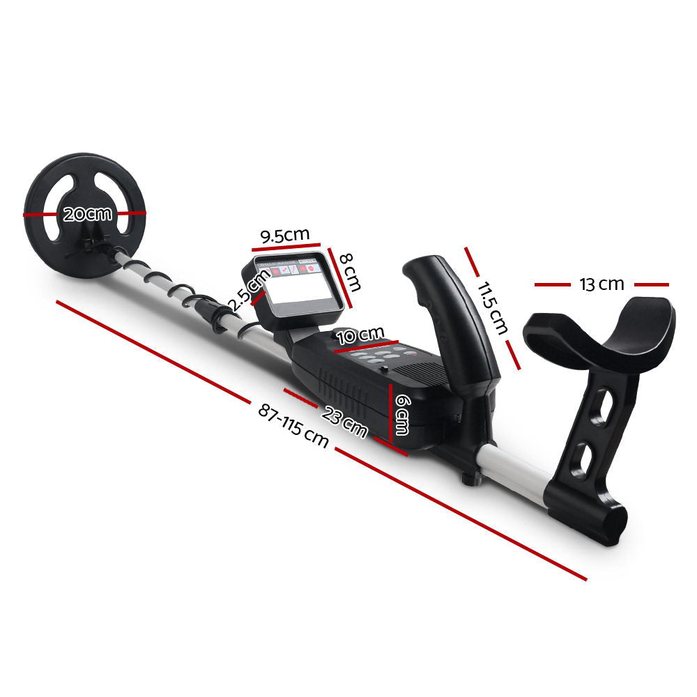 LCD Screen Metal Detector with Headphones - Black - Pet And Farm