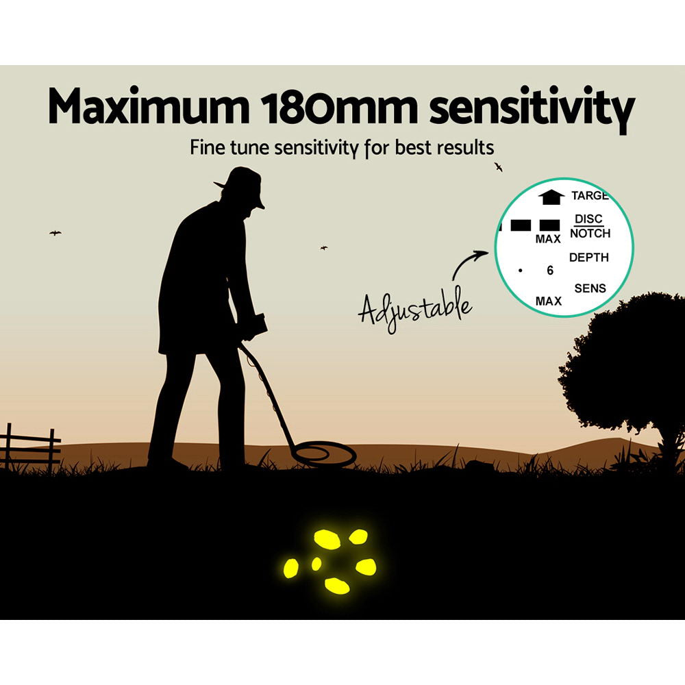 LCD Screen Metal Detector with Headphones - Black - Pet And Farm